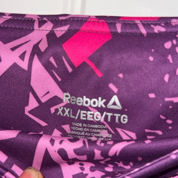 Reebok Purple Geometric Leggings - Picture 8 of 11